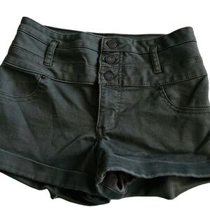 Mossimo Supply Co,  Olive, high rise, cuffed button short, size 4/27